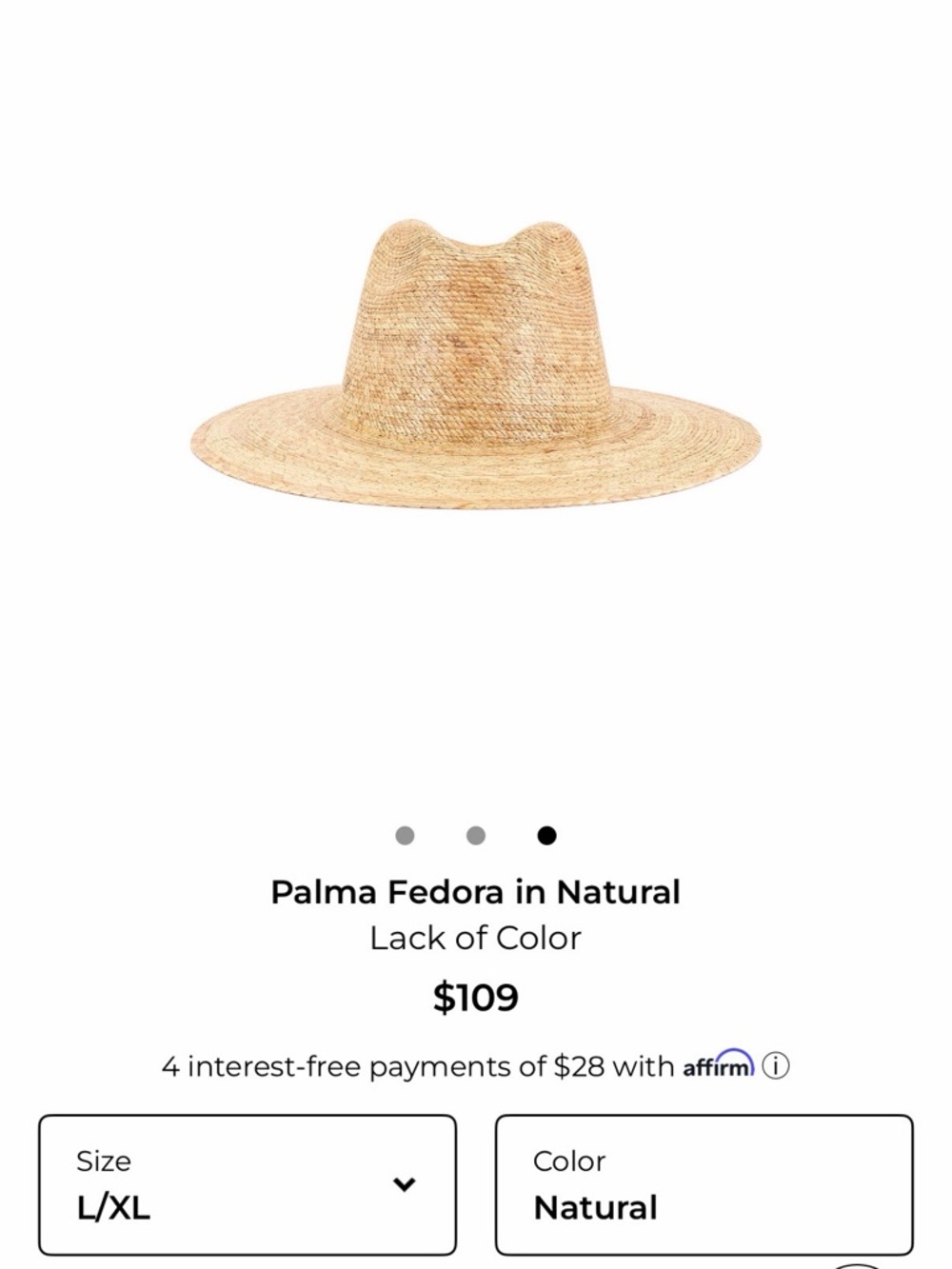 Lack Of Color Palma Fedora (L/XL)